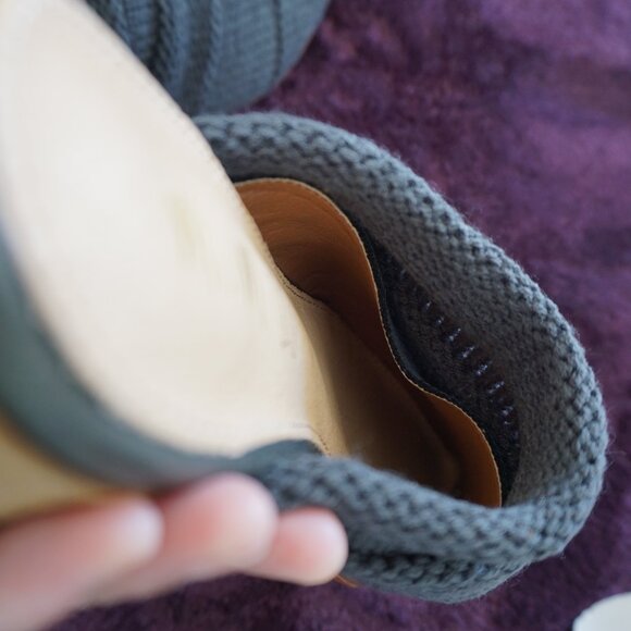 Miim Women's Grey leather sweater Loafers - Picture 6 of 6